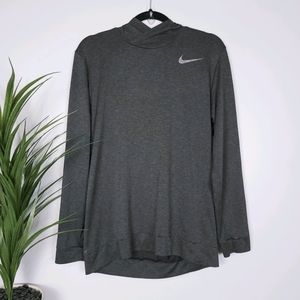 Nike Dri Fit Dark Gray Long Sleeve Hoodie Shirt